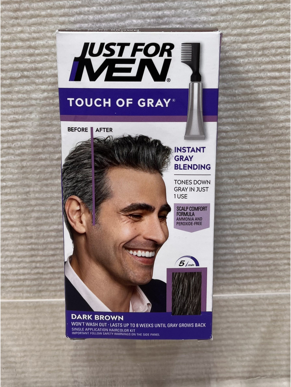 Just For Men Touch of Gray Dark Brown T-45 Hair Color New